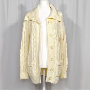 70s vintage cable knit cardigan